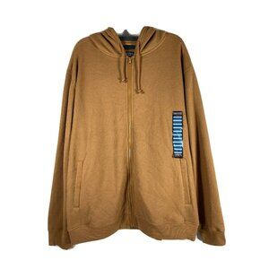 Smiths Workwear Sherpa Bonded Thermal Knit Zip Hoodie Jacket XXL Clay Brown